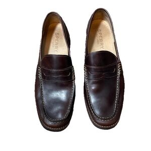 Sperry Top Sider STS17816 Men’s Size 10 Penny Loafers Dark Brown Leather Slip On